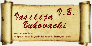 Vasilija Bukovački vizit kartica